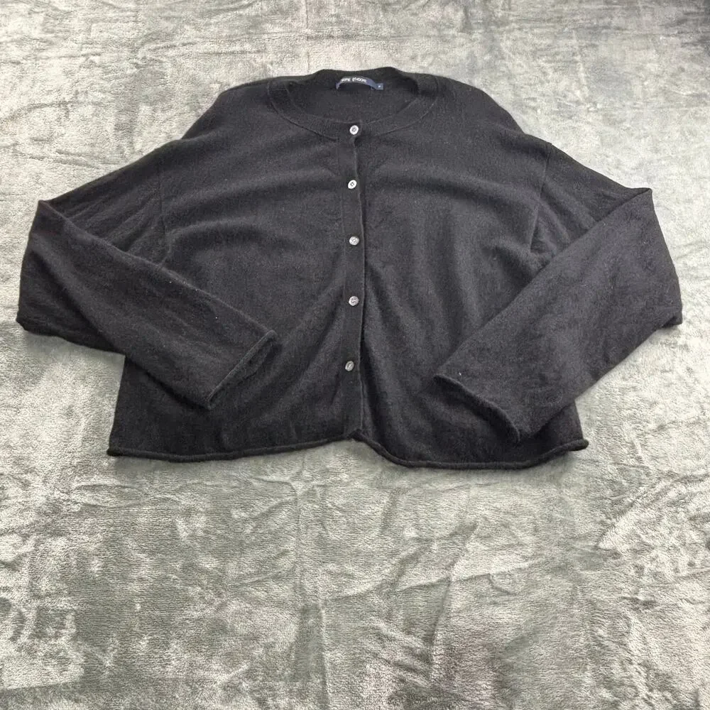 Sofie D’Hoore Sweater Women’s M 100% Cashmere Cardigan Quiet Luxury Soft Black - Picture 8 of 13